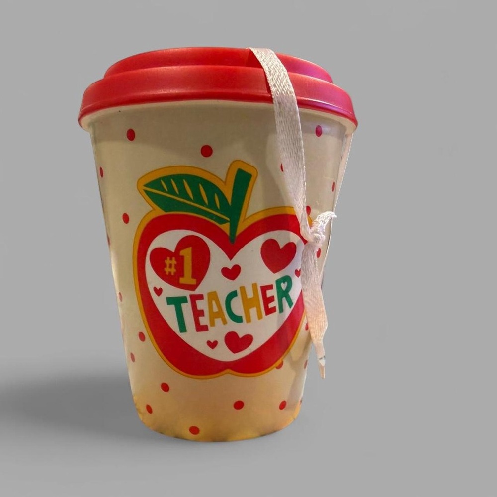 Hallmark Teacher ornament coffee cup